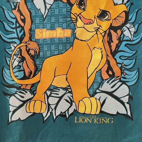Vintage Disney The Lion King Simba Graphic T-Shirt Single Stitch USA Kids Size 7 - Picture 4 of 12